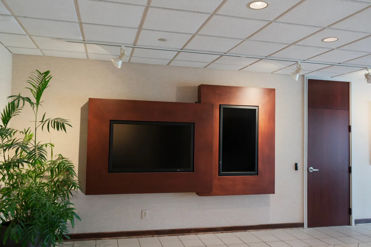 A digital signage display integrated by IKBSystems.